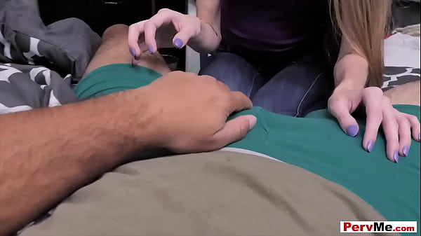 Stepson cumming in stepmothers panties