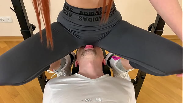 Pussy Worship in Yoga Pants by Pigtailed Stepsister Kira and Her Subby Stepbrother