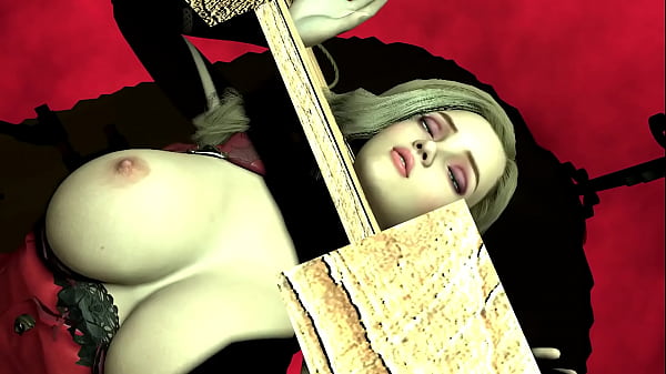 Girl in Wooden Handcuffs Is Taking a Giant Ork Cock