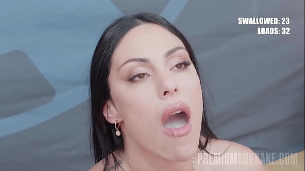 PremiumBukkake - Sapphire swallows 95 huge mouthful cumshots