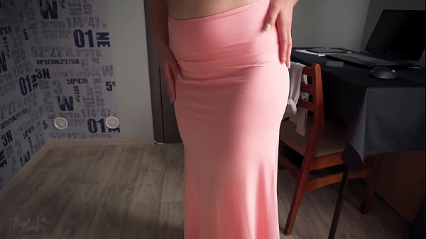 Visible Panty Line Fetish Tease In Long Maxi Skirt