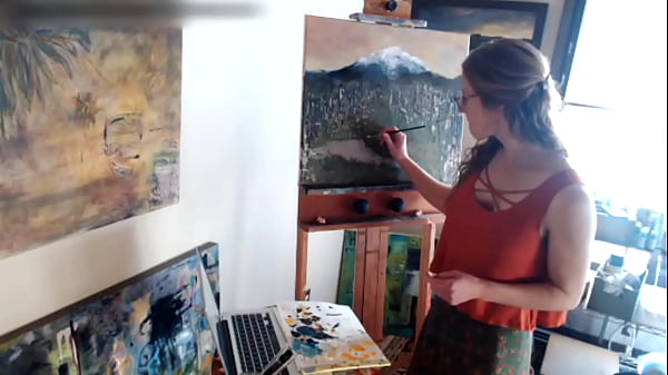 Twitch Streamer Flashing Boobs while Painting Art OH BOY!!!