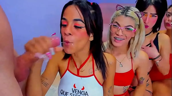 sluts lined up to suck, they are experts in deep throating