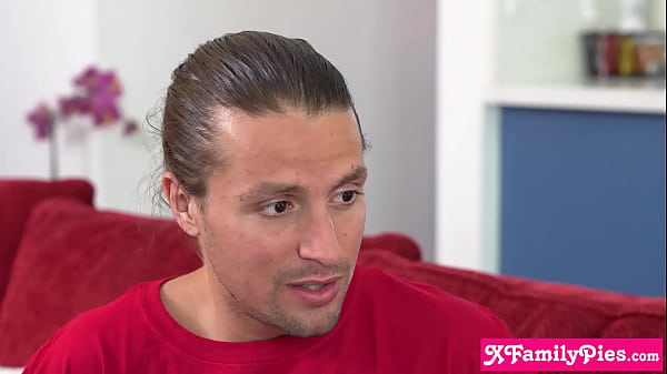 Huge boobs MILF stepmom Natasha Nice made stepson stepdad for a day