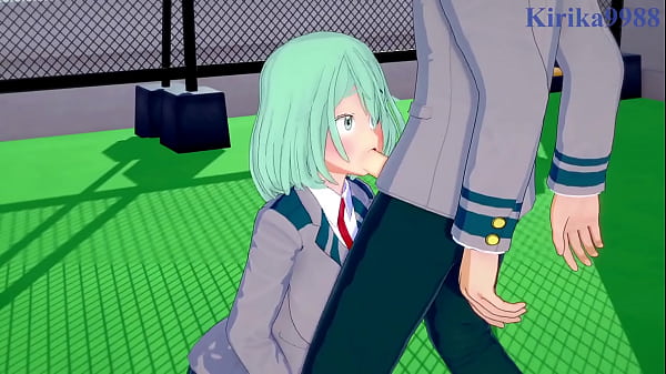 Toru Hagakure and Kaoruko Awata (Bubble Girl) and Izuku Midoriya intense sex. – My Hero Academia Hentai