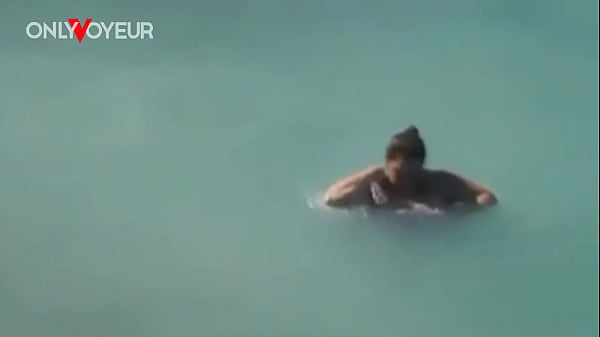 Beach Voyeur. Lucky guy caught BBW size mermaid in the sea