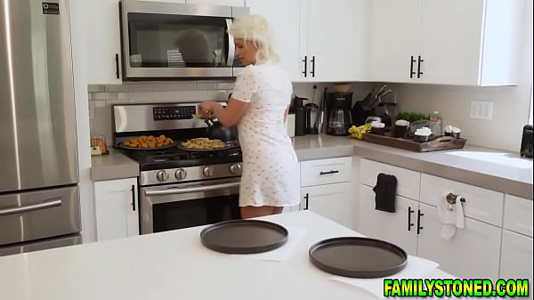 Busty hand horny milf Charli Phoenix having sex with her stepson after long years of being apart