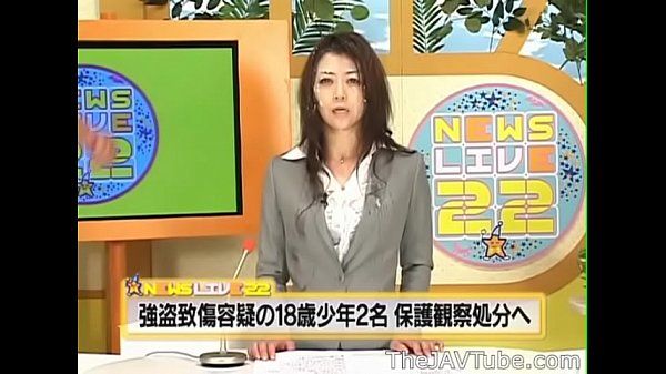 Japanese news anchor Maki Hojo gets many cumshots and fucked live on the news
