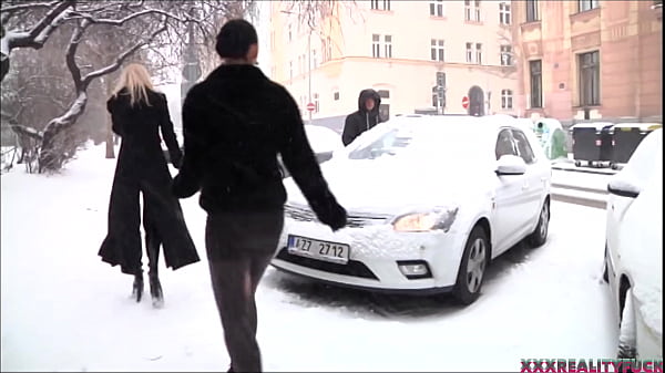 Two bitches pick up amateur guy for fuck and cum in their fuck bus