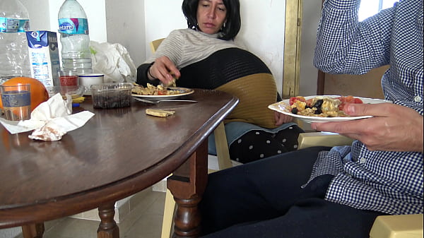 hot pregnant algerian milf and masturbating stepson during breakfast