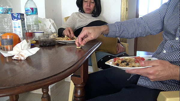 hot pregnant algerian milf and masturbating stepson during breakfast