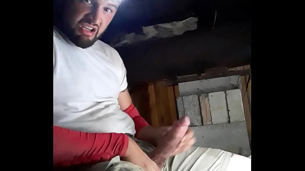 Huge cumshot long fat dick at work