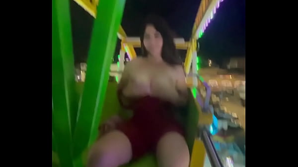My friend takes out her tits, how weird the fair got Thumbnail