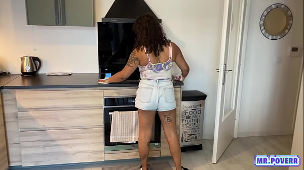 Fucking my french dirty maid Swann Purple - Facial - Cumshot