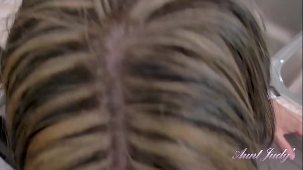 AuntJudys - 43yo Big-Booty MILF Brandii Banks Sucks Your Cock in the Kitchen