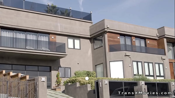 Trans cupid testing lesbian couple and fucking in threesome