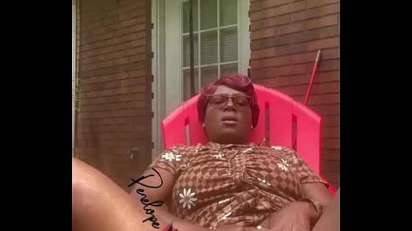 Penelope on the patio