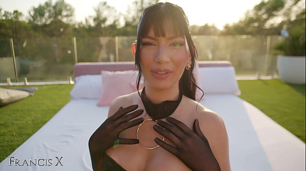 Outdoor Gangbang 9 Guys Fuck Latina Slut in Lingerie with Anal and DP