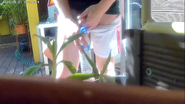 Redhead boy tries to pee in a bottle hiding from his friend. Caught, it ends up in watersports and a gay blowjob Thumbnail