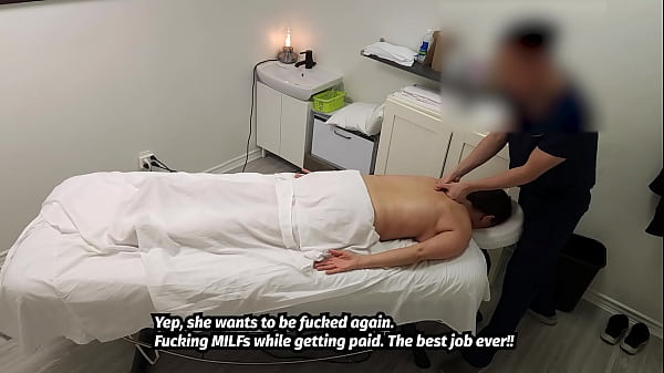 Emma 2nd visit, a flirty MILF with huge tits and ass came again to be fucked by her massage therapist!