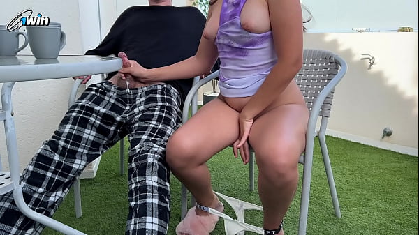 1WINPORN Handjob Cum Compilation - Little Step Sister Jerking Off Step Brother Big Dick For Cumshot