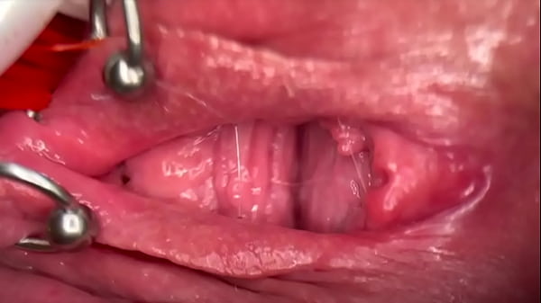 Really Close Up Macro my Pierced Clit and Pussy until get Very Wet and PEE go to inside my Pussy Thumbnail