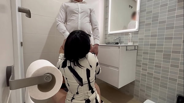 I tell the restaurant waiter that I'll wait for him in the bathroom to fuck him and give him a blowjob until he finishes cumming