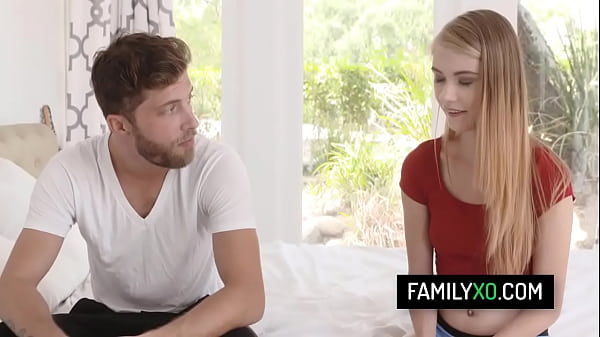 Beautiful teen stepdaughter Hannah Hays craves for her stepdads big cock