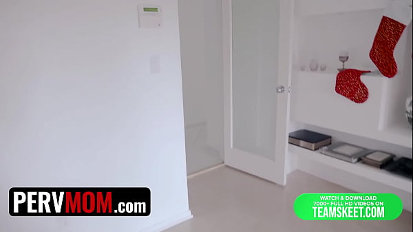 Busty StepMom Cory Chase Strips Down And Gives StepSon His Christmas Present Early - PervMom