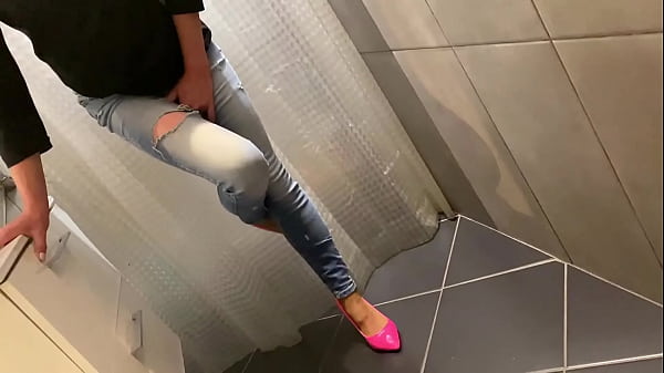 Desperate Pee in My Jeans next He Pee on my Ass and I give him BlowJob too
