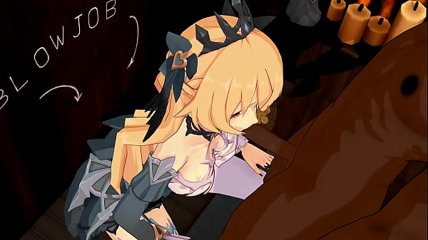 Fischl Blow Job Hentai Genshin Impact MMD 3D Clear Blue Clothes (CLIP) Thumbnail