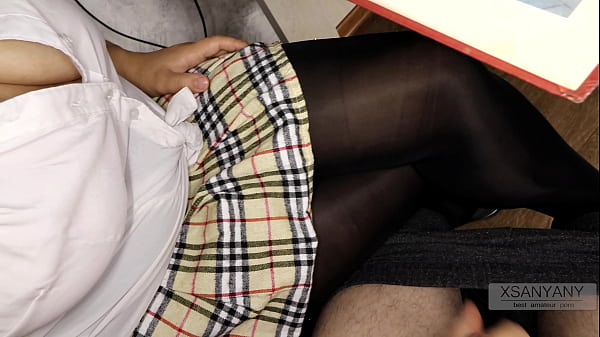 The teen jerks off a classmate's dick)))milking. SanyAny