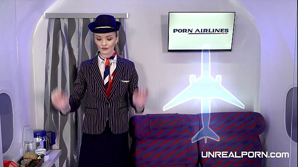 Fucking Stewardess in Airplane