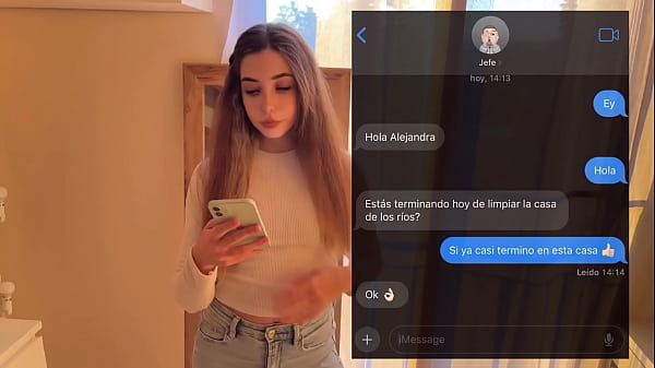 I'm going to clean a new client's house, I didn't want to go but my boss needed me, the client caught me by surprise and fucked my pussy very hard, he came inside me