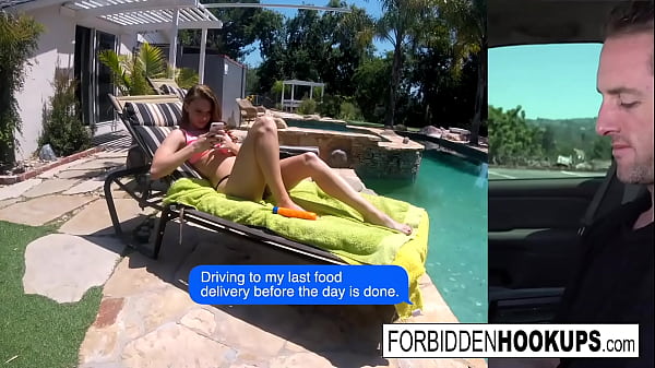 Delivery driver hooks up with his step sister!