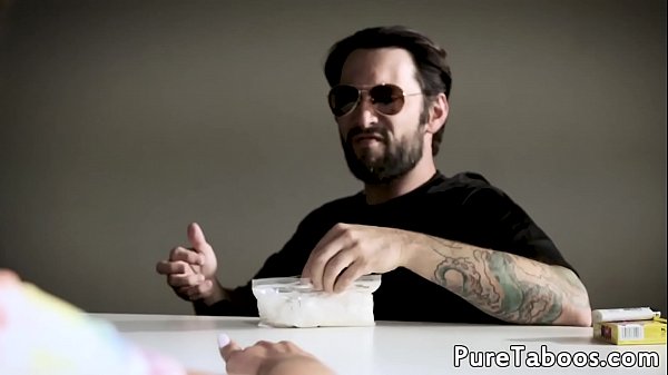 Young wife facialized in front of her husband