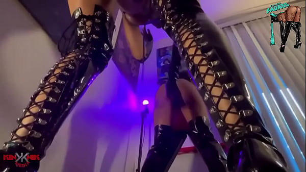 Latex Lezdom rubber slut BDSM Barbie begs for more Thumbnail