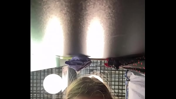 Public masturbate. Double penetrating in the changing room