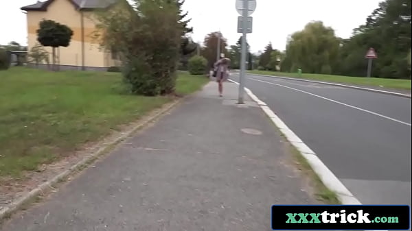 Crazy Russian Bimbo Fucked For Money In The Forest