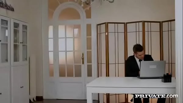 Blonde Secretary Aria Logan Sucks Her Boss’s Hard Cock