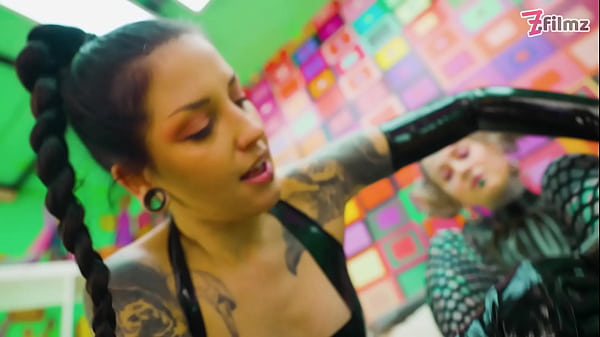 Tattooed LATEX ANAL loving sluts ASS stretching