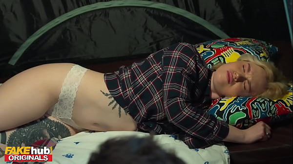 FAKEhub - Cheating fiancee fucks his wifes best friend up the ass on a camping trip and cums on face