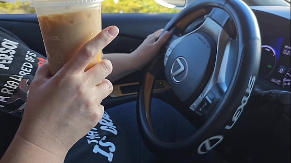 I Asked A Stranger On The Side Of The Street To Jerk Off And Cum In My Ice Coffee (Public Masturbation) Outdoor Car Sex