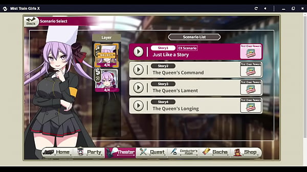 Cena de classificação A do Mist Train Girls X Russen