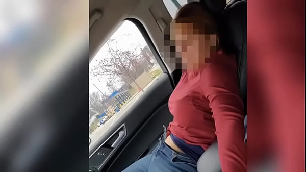 Cock play and vibrating panties in the car