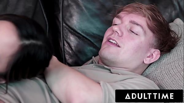 ADULT TIME - Teen Alexia Anders Doesn't Want Her BF's Stepdad To Catch Them Fucking On The Couch!