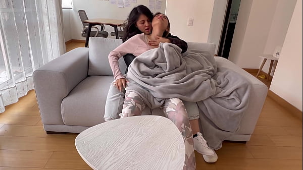 Curing my stepsister's flu with sex dirtying my stepmom's new sofa.