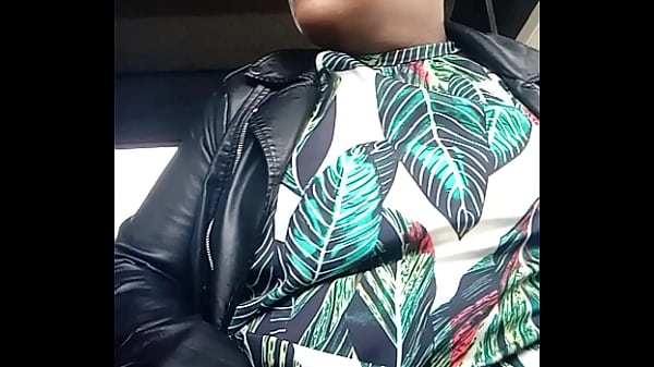 Chubby bitch playing with her pussy in a public taxi