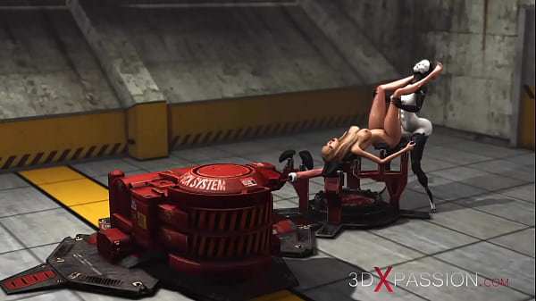 Super fuck system. Sex android plays with a hot girl in the lab