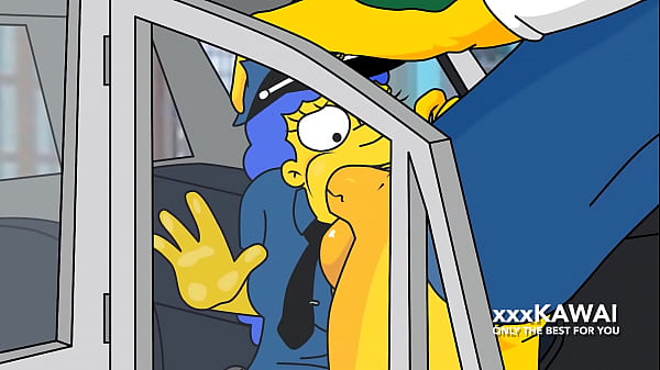 Police Marge tries to Arrest Snake but he Fucks Her (The Simpsons)